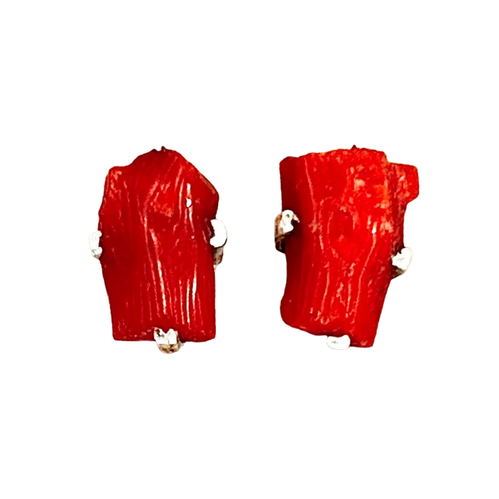 Coral (Mediterranean) Stud Earrings