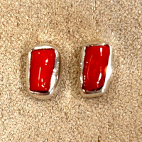 Coral (Mediterranean) Stud Earrings
