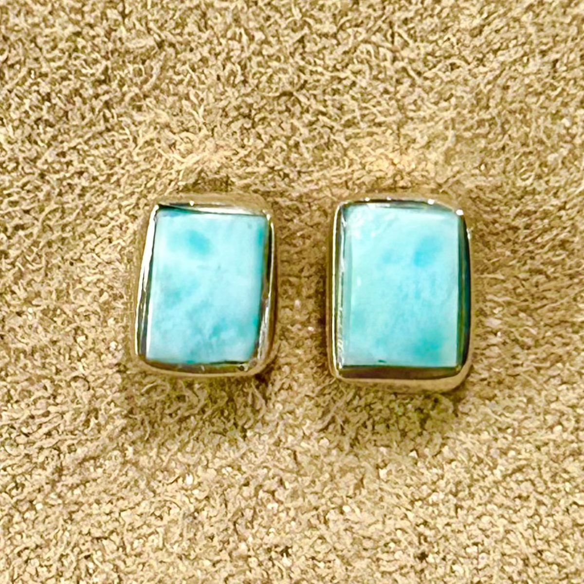 Larimar Stud Earrings
