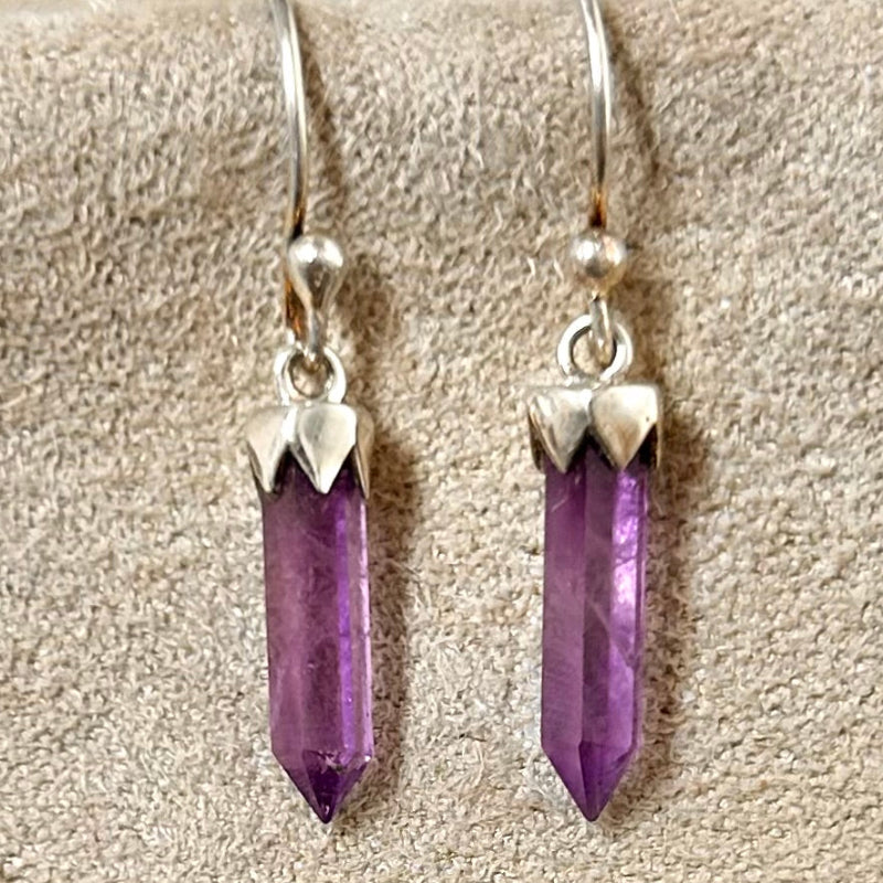 Amethyst and Sterling Silver Earrings