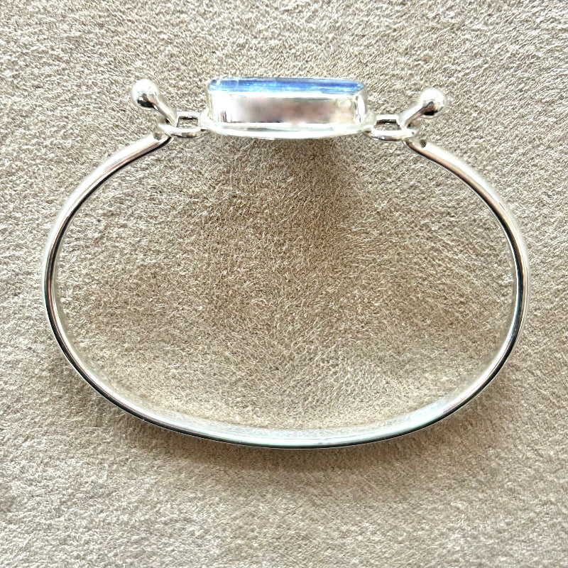 Kyanite (Rough) and Sterling Silver Bracelet