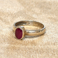 Ruby Faceted Ring (size 7)
