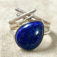 Lapis Lazuli and Sterling Silver Ring (Size 8)