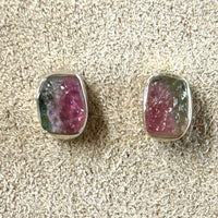 Tourmaline (Watermelon) Post Earrings