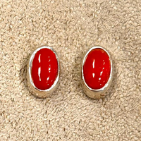 Coral (Mediterranean) Stud Earrings