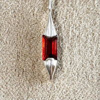 Garnet Pendant with Chain