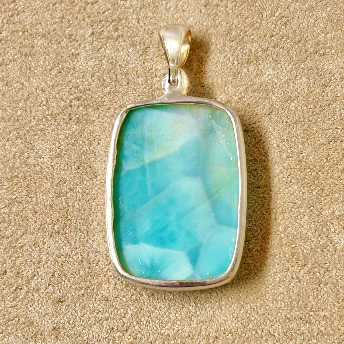 Larimar in Sterling Silver Pendant