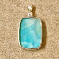Larimar in Sterling Silver Pendant