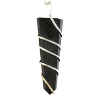 Shungite Wire-wrapped Pendant