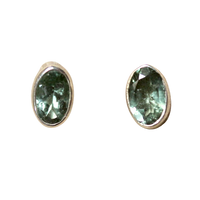 Tourmaline Oval Faceted Post Earrings