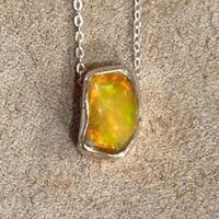 Opal (Ethiopian) Slide Necklace with Chain
