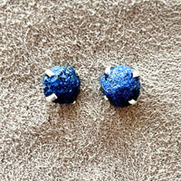 Azurite "Blueberry" Stud Earrings