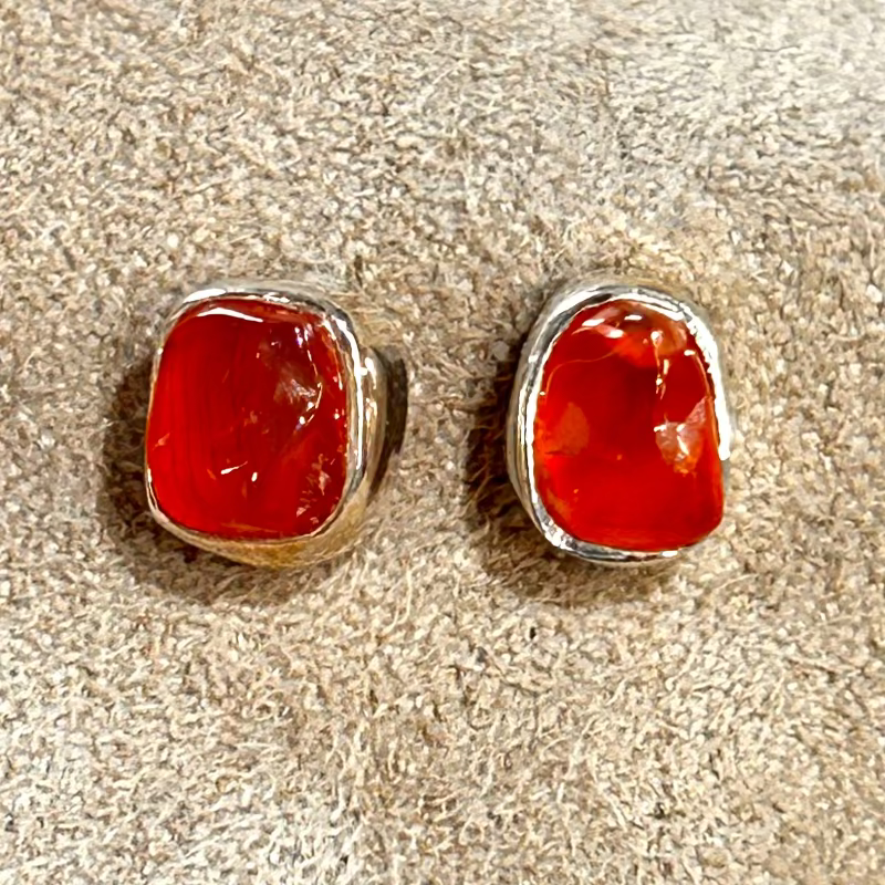Carnelian Stud Earrings