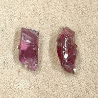 Garnet (Purple Rough) Stud Earrings