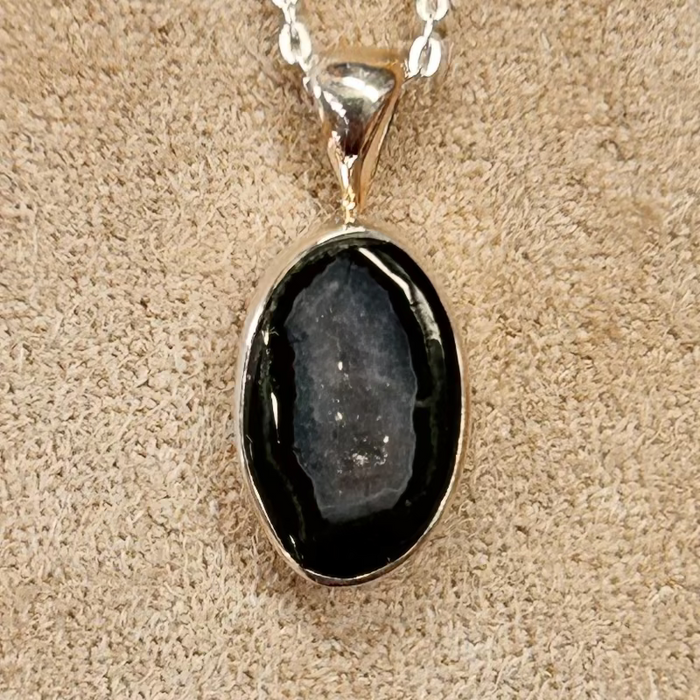 Geode Pendant and Chain