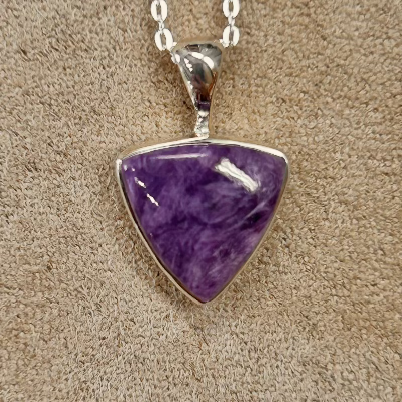 Charoite Pendant and Chain
