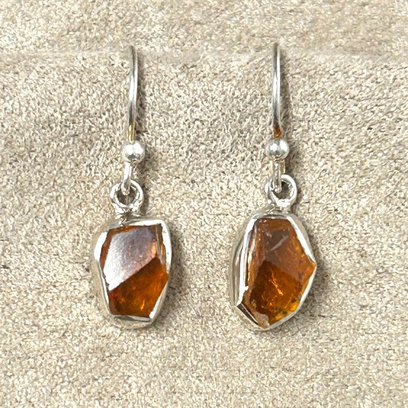 Citrine and Sterling Silver Dangle Earrings