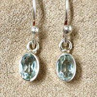 Aquamarine and Sterling Silver Dangle Earrings