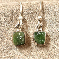 Emerald Rough Dangle Earrings