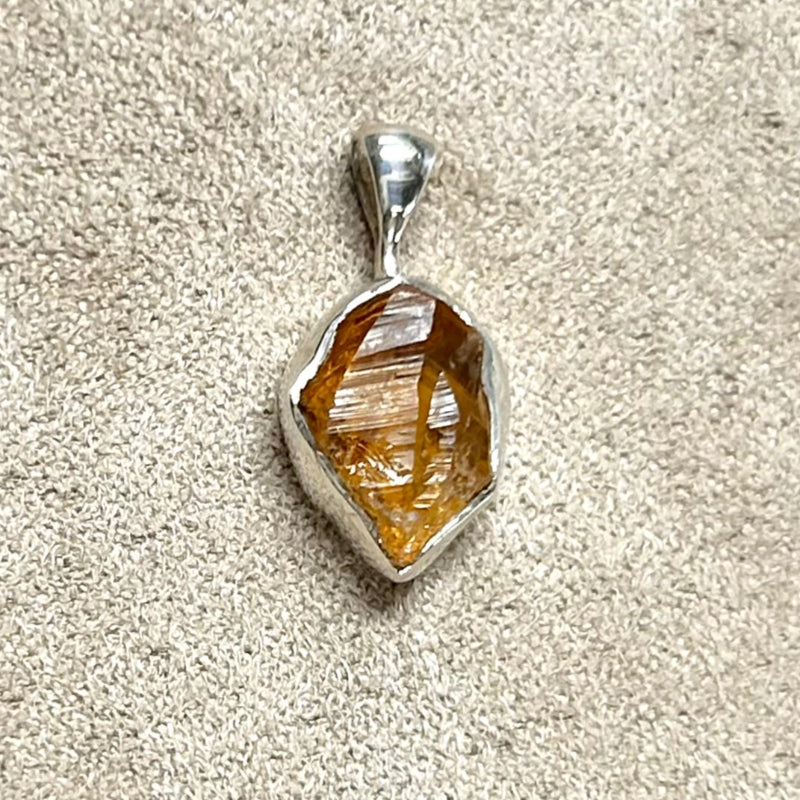 Citrine and Sterling Silver Pendant