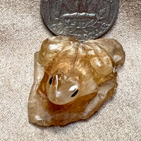 Frog Carving in Golden Quartz