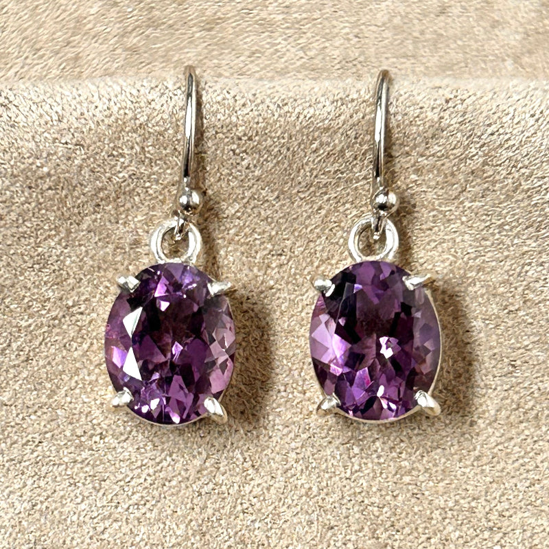 Amethyst and Sterling Silver Earrings