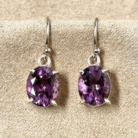 Amethyst and Sterling Silver Earrings