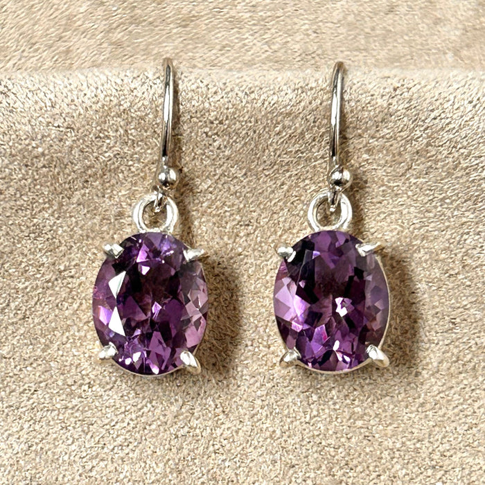 Amethyst and Sterling Silver Earrings