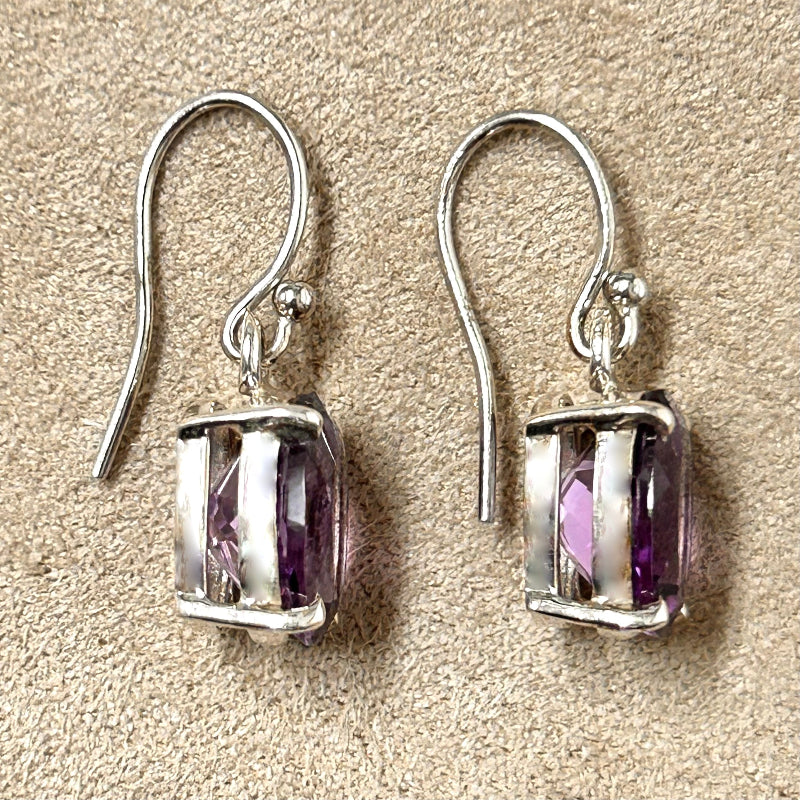 Amethyst and Sterling Silver Earrings