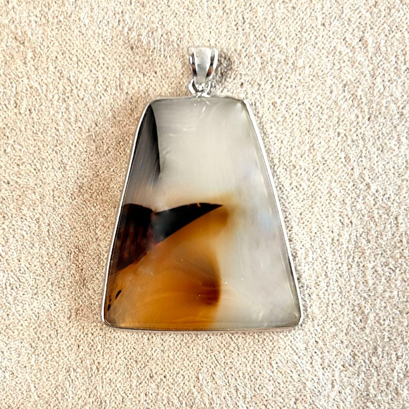 Agate (Montana) Sterling Silver Pendant
