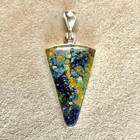 Azurite, Malachite and Sterling Silver Pendant