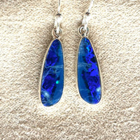 Opal (Australian) and Sterling Silver Dangle Earrings