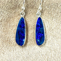 Opal (Australian) and Sterling Silver Dangle Earrings