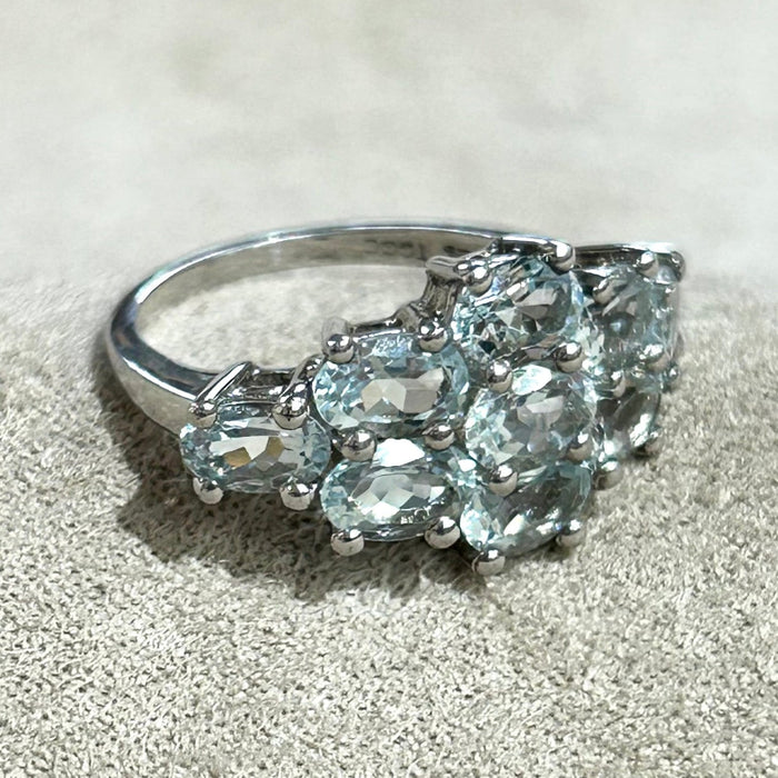 Aquamarine Cocktail Ring (Size 7)