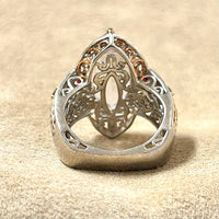 Amethyst (Rose) and Garnet Cocktail Ring (size 8)