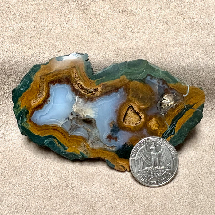 Geode, Orpheus Agate, Polished Face (Bulgaria)
