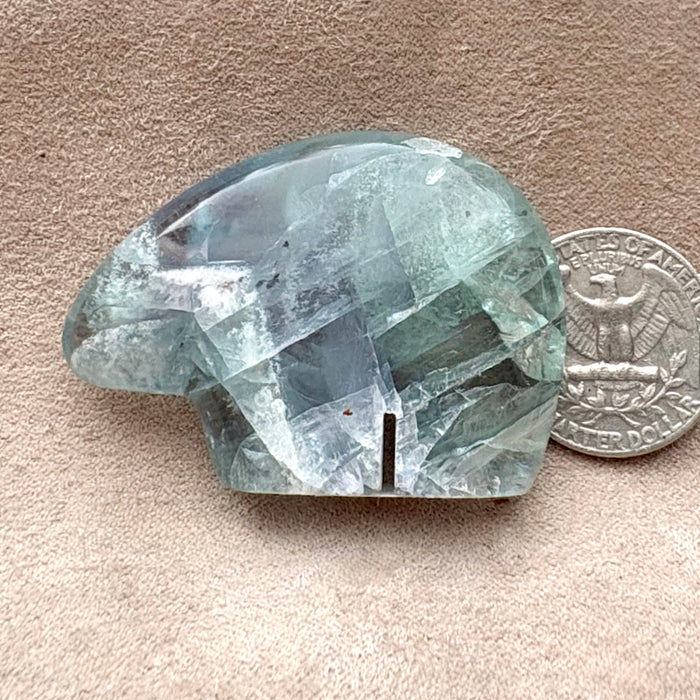 Bear Fetish Carving in Fluorite