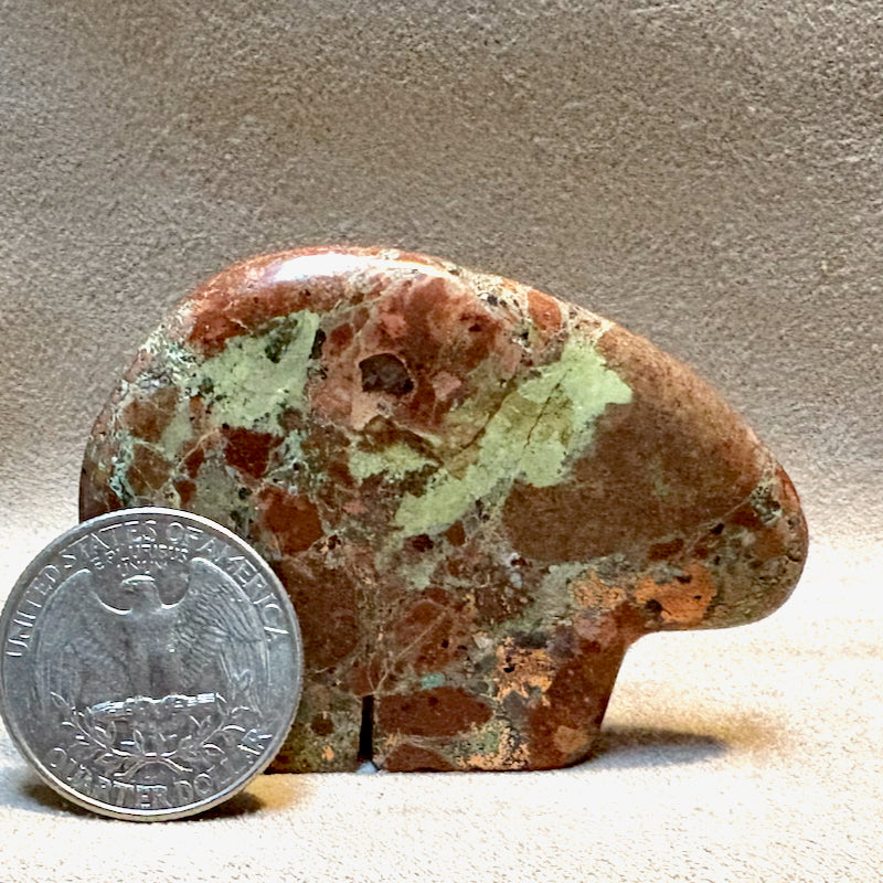 Copper Bear Fetish Carving