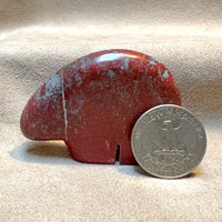 Bear Fetish Carving Red Jasper