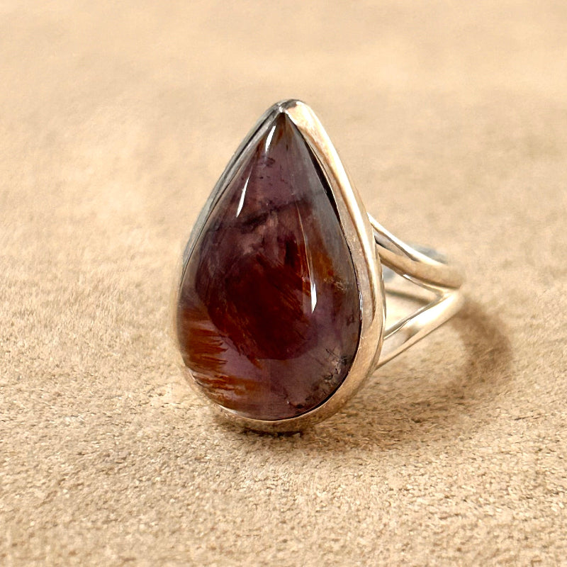 Quartz (Super 7) Crystal Ring (Size 6)