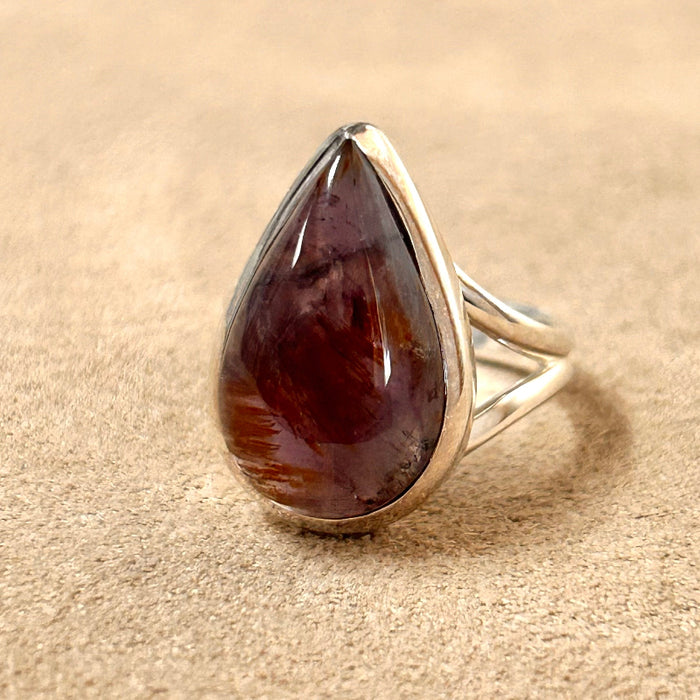 Quartz (Super 7) Crystal Ring (Size 6)