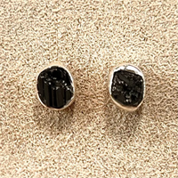 Tourmaline (Black, Schorl) Stud Earrings