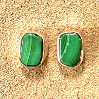 Malachite Stud Earrings