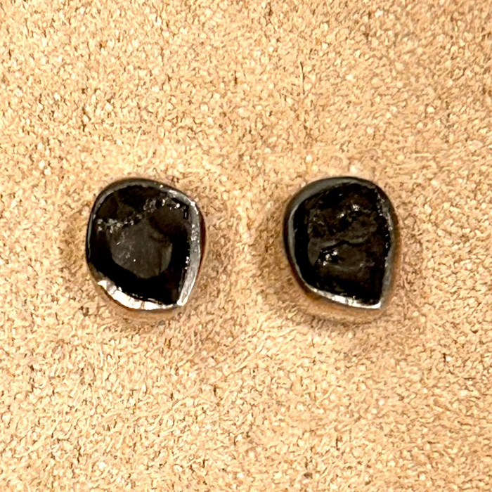 Shungite Rough Stud Earrings