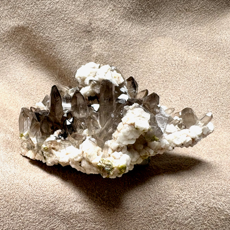 Smoky Quartz with Albite & Orthoclase (Dona Ana Co., New Mexico)