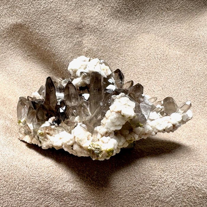 Smoky Quartz with Albite & Orthoclase (Dona Ana Co., New Mexico)