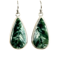 Seraphinite and Sterling Silver Earrings