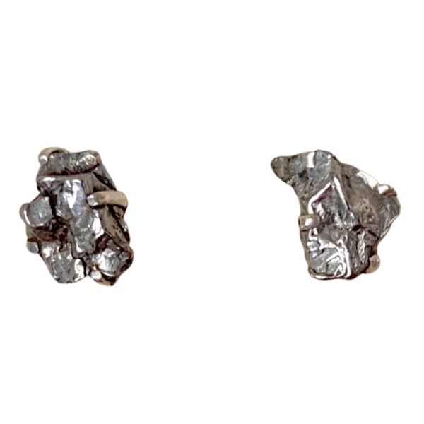 Meteorite Rough Post Earrings