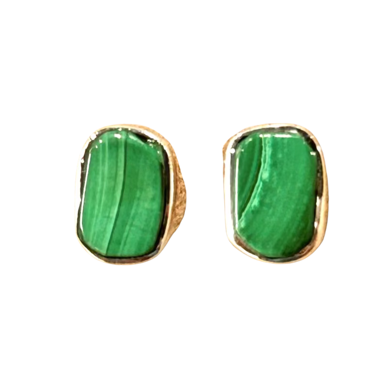 Malachite Stud Earrings