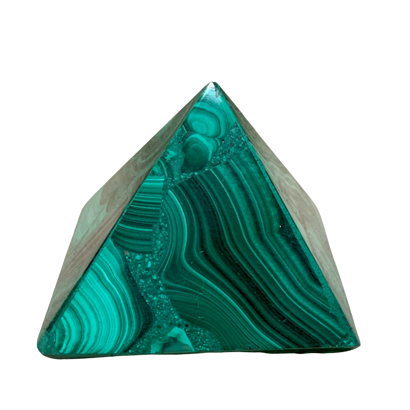 Malachite Polished Pyramid (Democratic Republic of Congo)